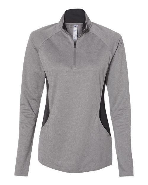 Ladies Adidas Contrast 1/4 Zip Performance