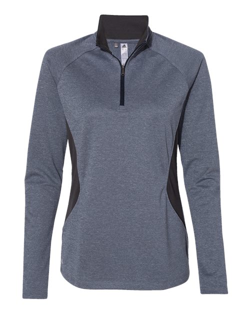 Ladies Adidas Contrast 1/4 Zip Performance