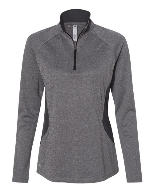 Ladies Adidas Contrast 1/4 Zip Performance
