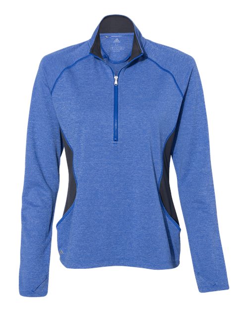 Ladies Adidas Contrast 1/4 Zip Performance