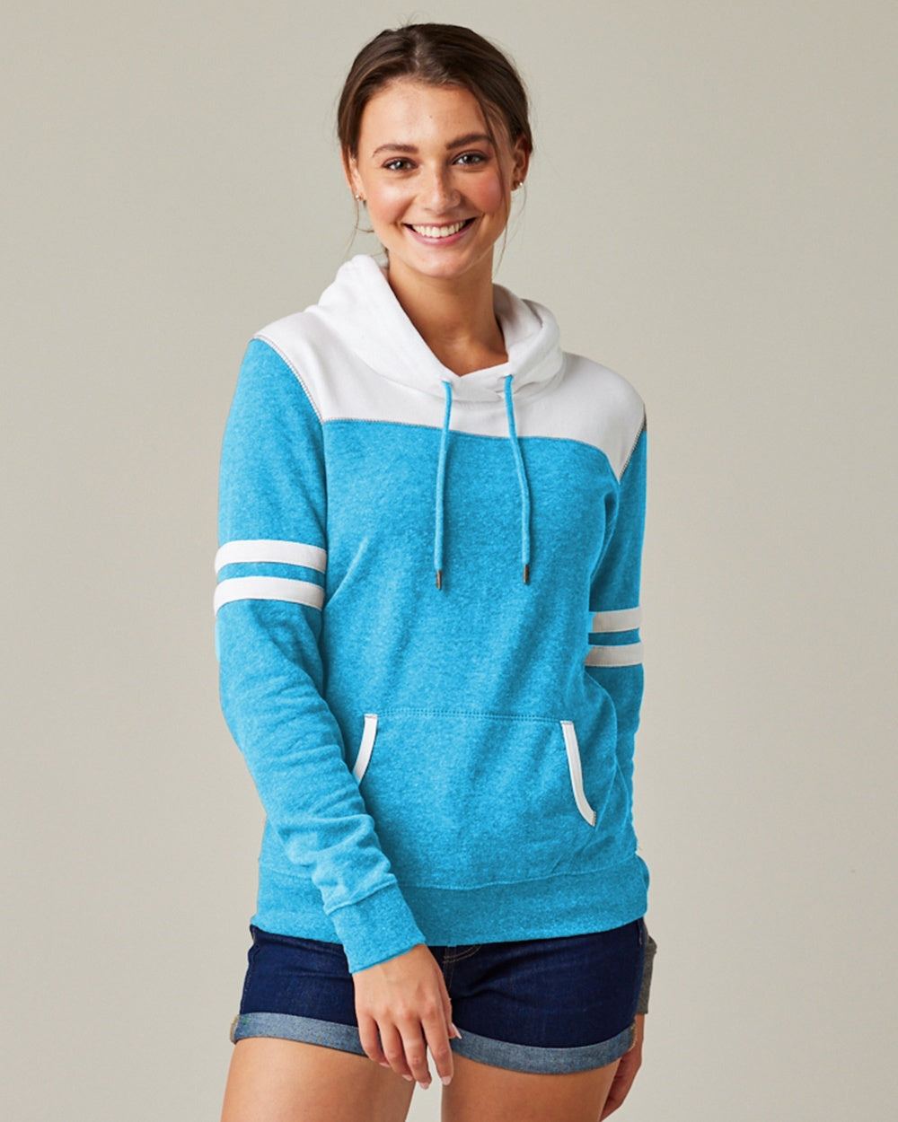 Ladies Varsity Hooded Sweatshirt