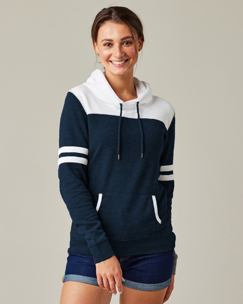 Ladies Varsity Hooded Sweatshirt