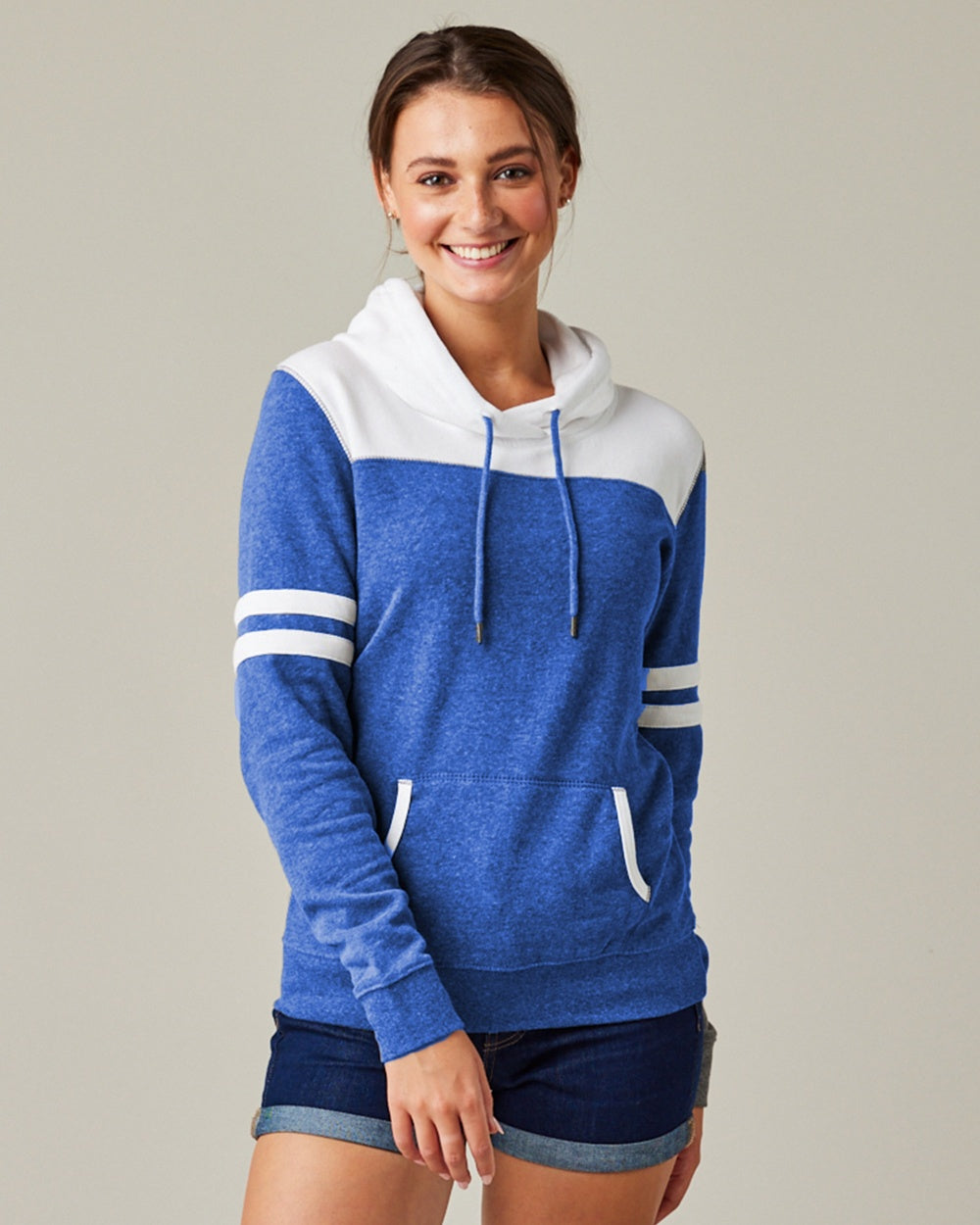 Ladies Varsity Hooded Sweatshirt