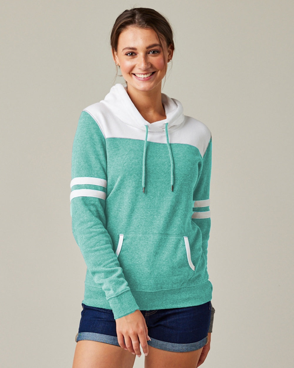 Ladies Varsity Hooded Sweatshirt