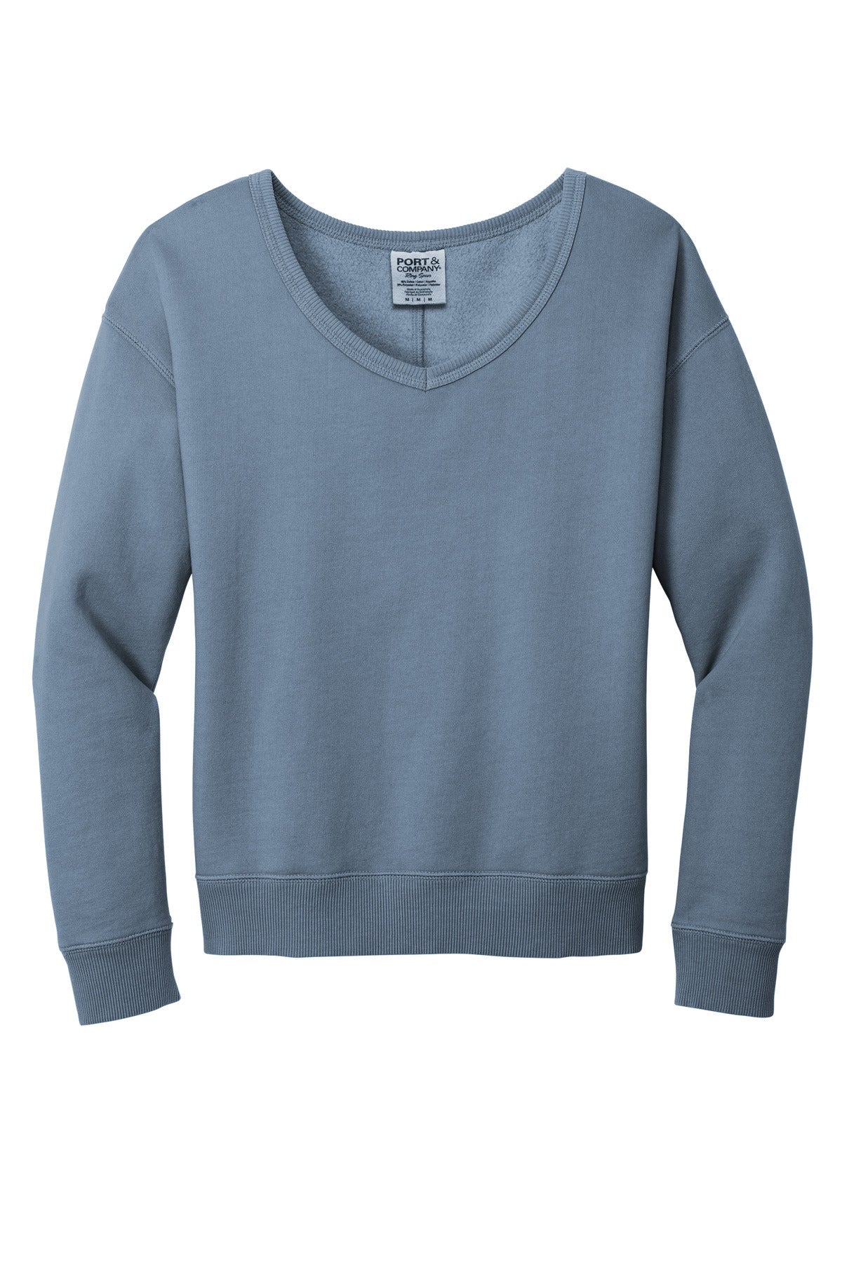 Ladies Beach Wash Garment Dye V-Neck Sweatshirt
