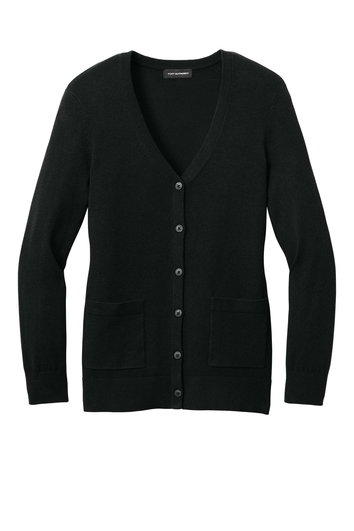 Ladies Easy Care Button-Up Cardigan Sweater
