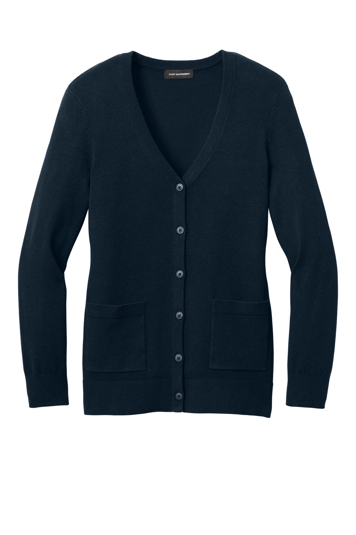 Ladies Easy Care Button-Up Cardigan Sweater