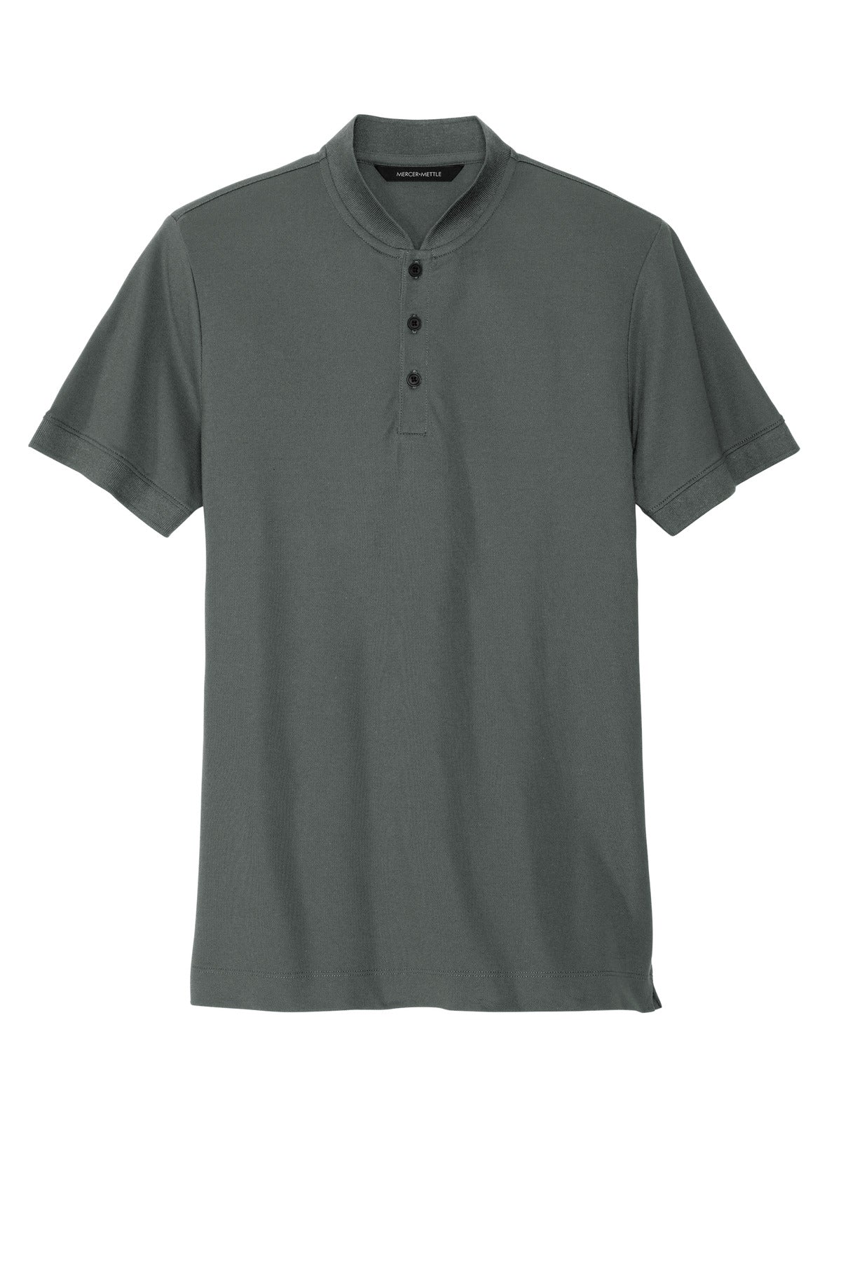 Stretch Pique 3 Button Henley