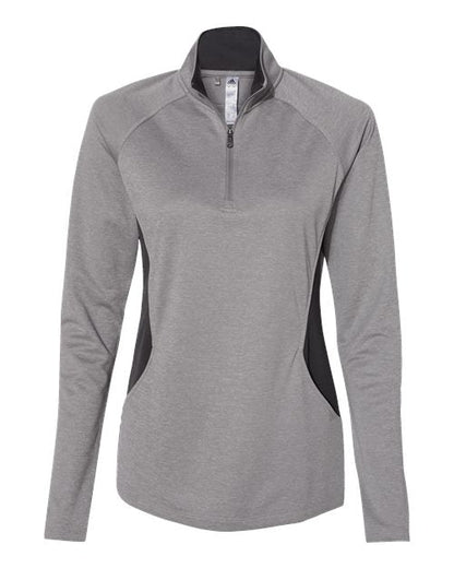 Ladies Adidas Contrast 1/4 Zip Performance
