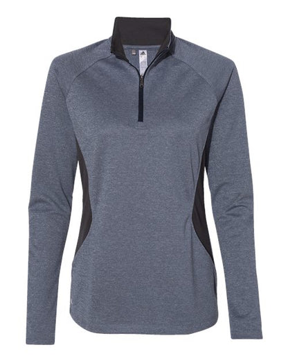Ladies Adidas Contrast 1/4 Zip Performance