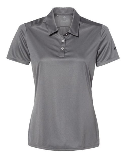 Ladies Adidas 3 Stripe Shoulder Polo Shirt