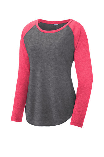 Ladies Tri-Blend Long Sleeve Raglan Tee