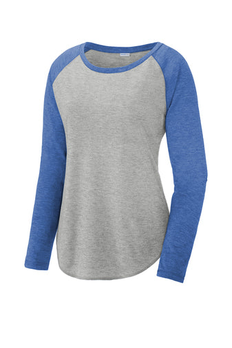 Ladies Tri-Blend Long Sleeve Raglan Tee