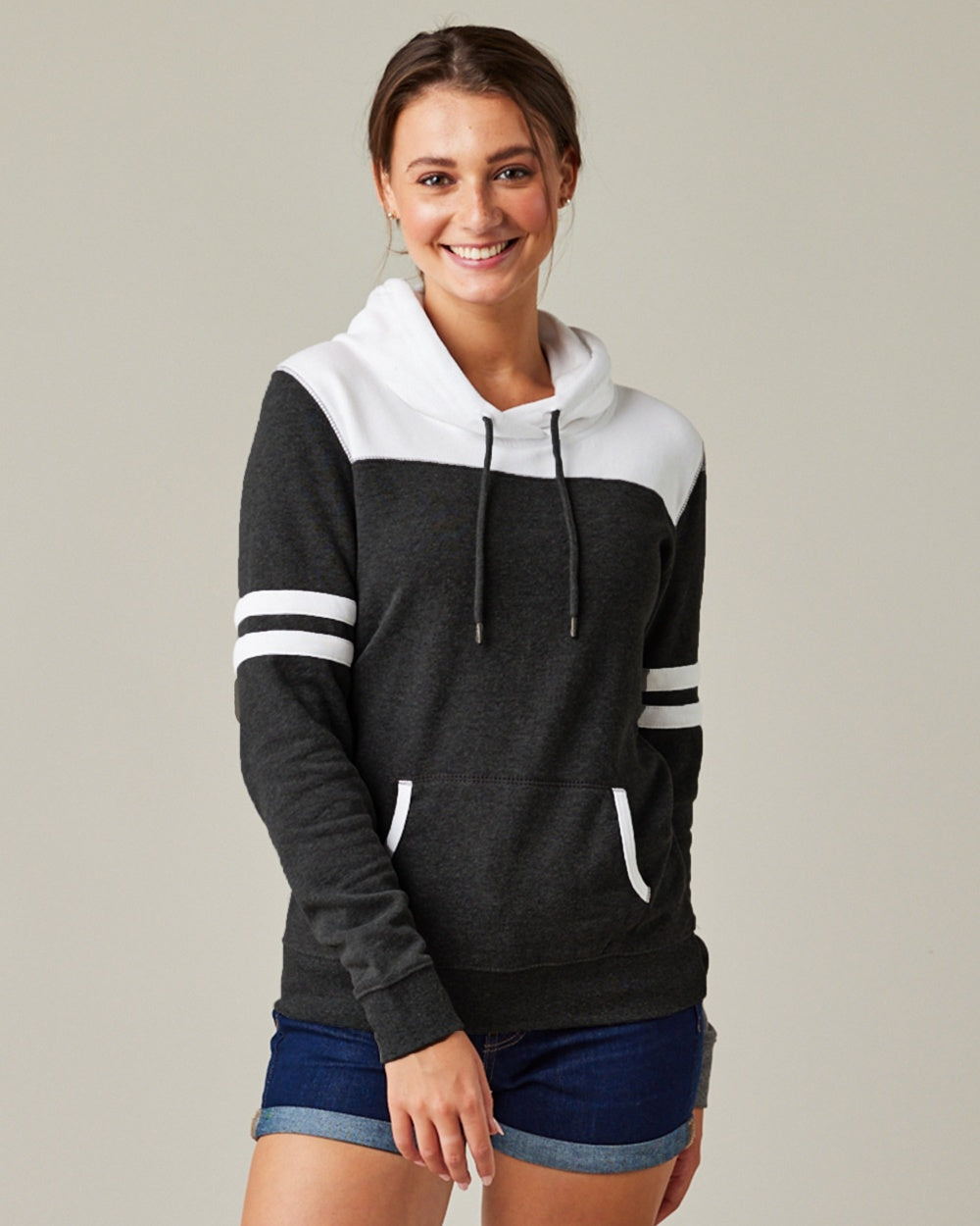 Ladies Varsity Hooded Sweatshirt