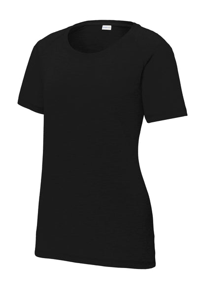 Ladies Tri-Blend Wicking Scoop Neck Raglan Tee