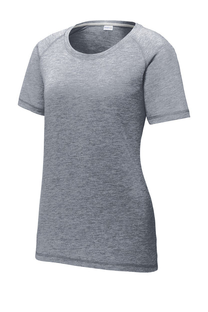 Ladies Tri-Blend Wicking Scoop Neck Raglan Tee