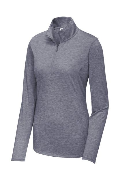 Ladies Tri-Blend Wicking 1/4-Zip Pullover