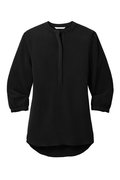 Ladies 3/4 Sleeve Textured Crepe Tunic
