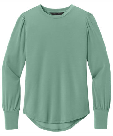 Ladies Stretch Jersey Long Sleeve Blouson Top