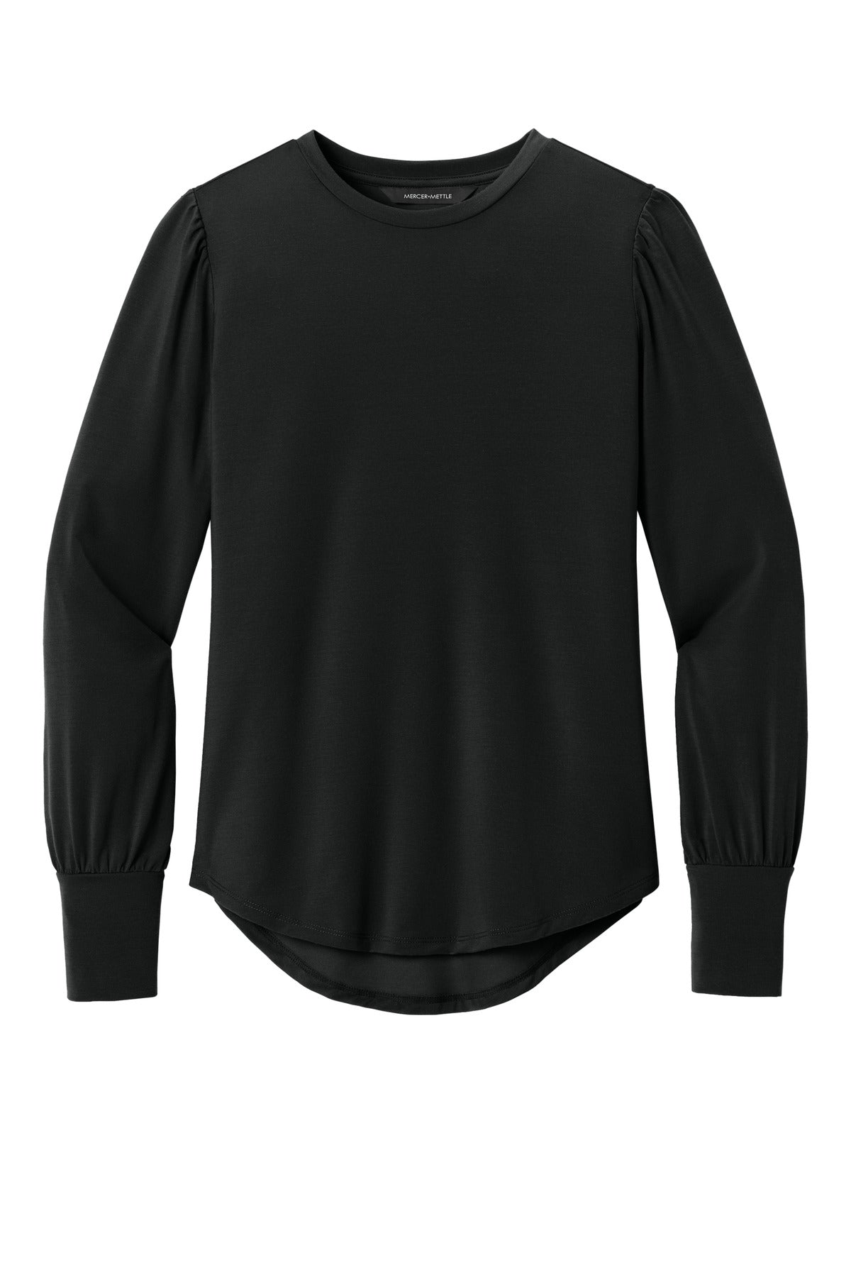 Ladies Stretch Jersey Long Sleeve Blouson Top