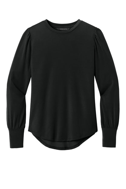 Ladies Stretch Jersey Long Sleeve Blouson Top