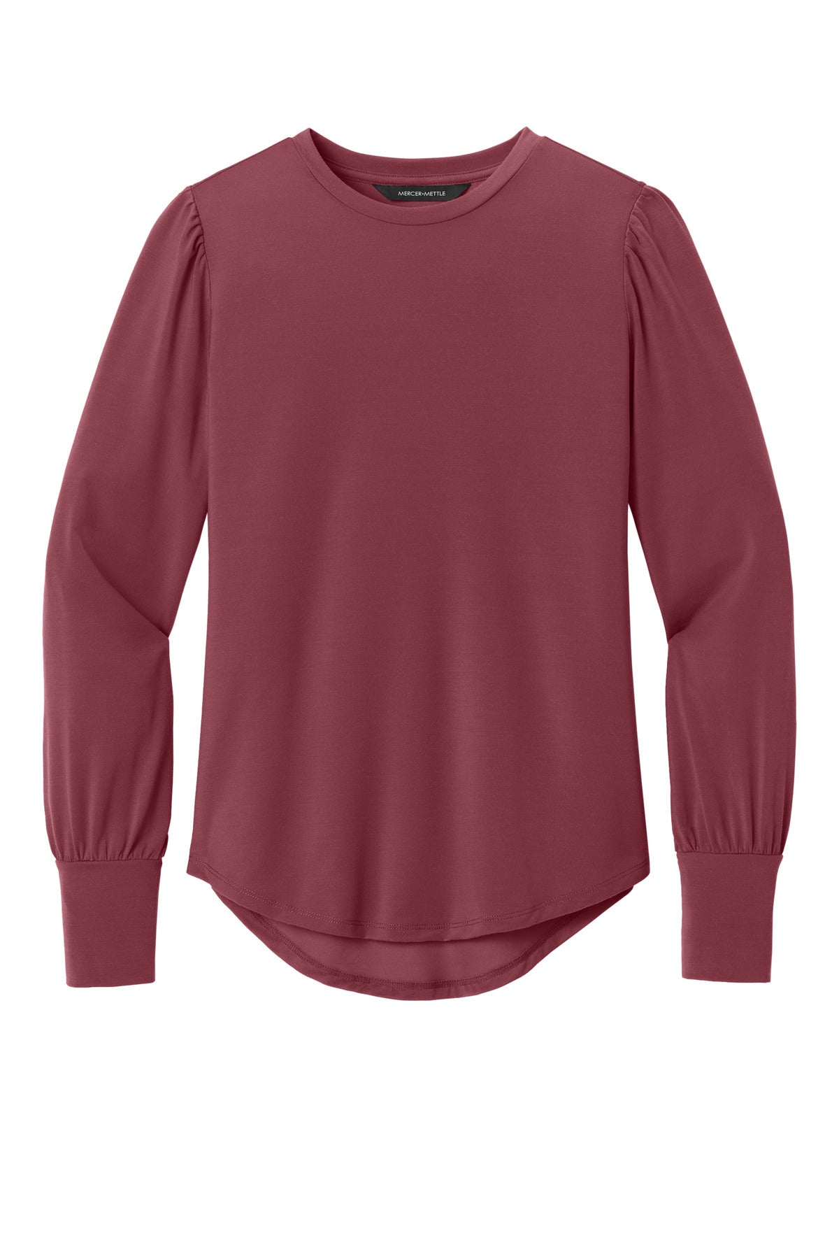 Ladies Stretch Jersey Long Sleeve Blouson Top