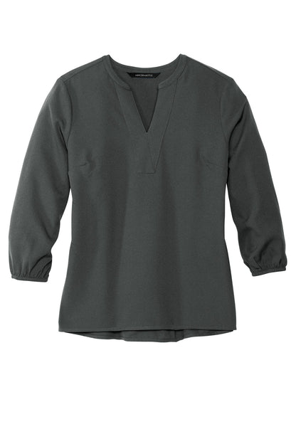Ladies Stretch Crepe 3/4 Sleeve Blouse