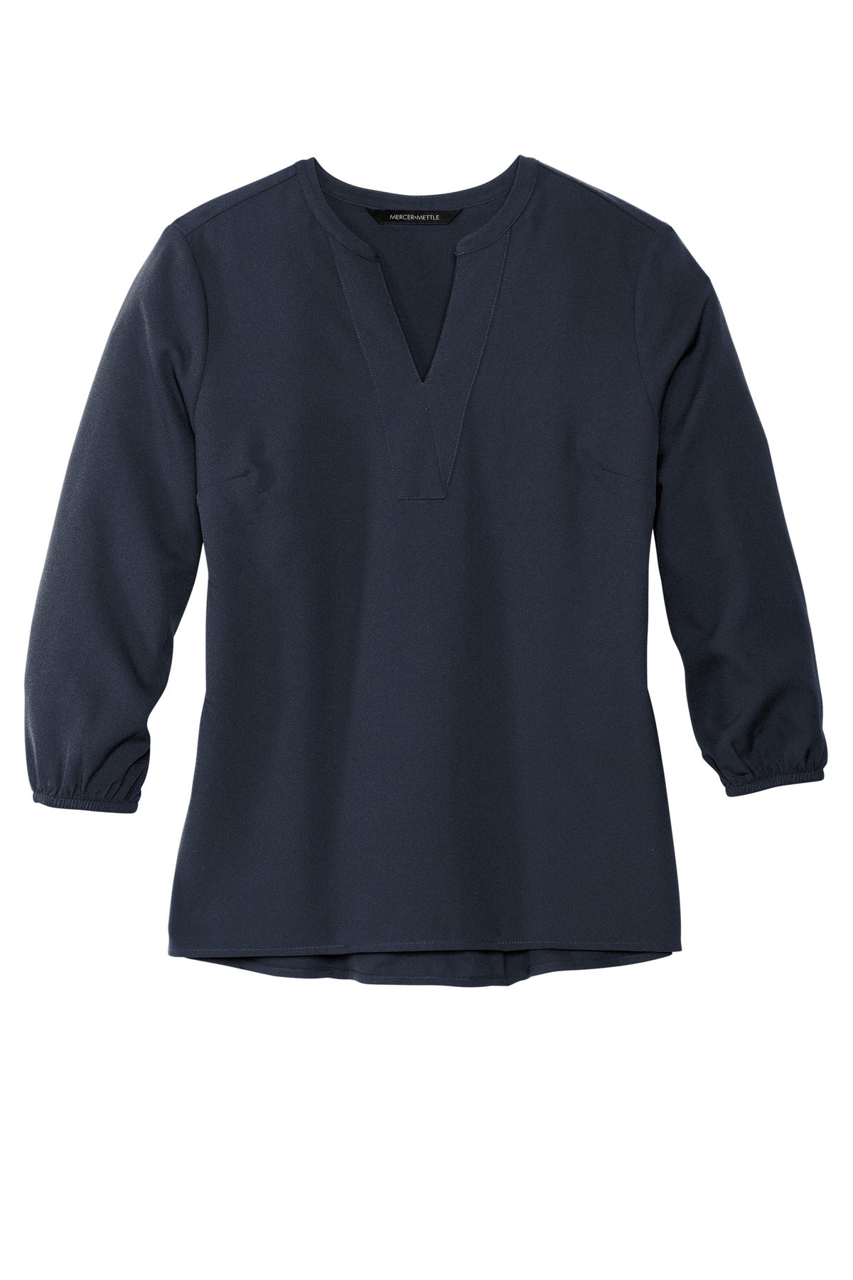 Ladies Stretch Crepe 3/4 Sleeve Blouse