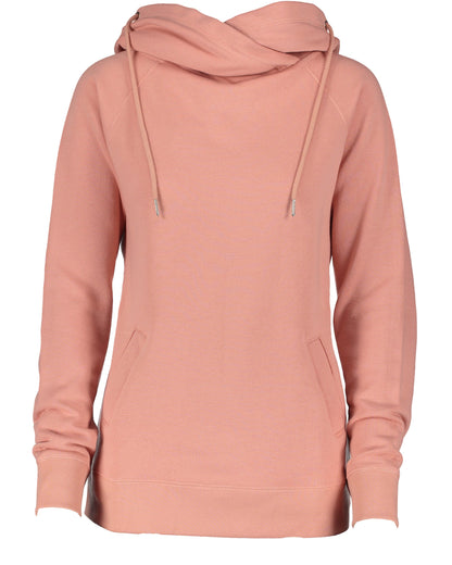 Ladies Funnel Neck Hooded Sweatshirt